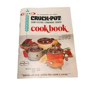 Rival Crock Pot Recipe Booklet 1970's Slow Cooker Vintage Slow Cooking Cookbook
